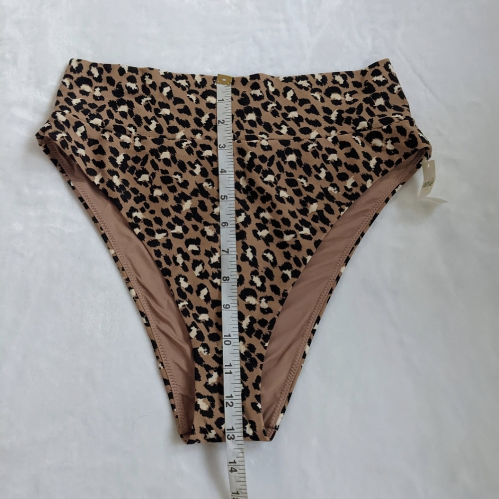 Aerie Cheetah Animal Print Bikini Lightly Padded XL Top HighWaist L Bottom NWT ⚡ - Picture 4 of 14